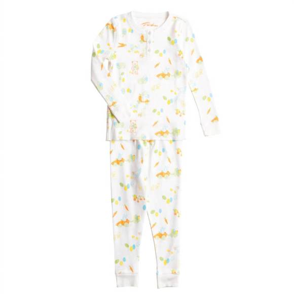 NEW PETIDOUX kids' pima pajama in easter egg hunt - Picture 1 of 5